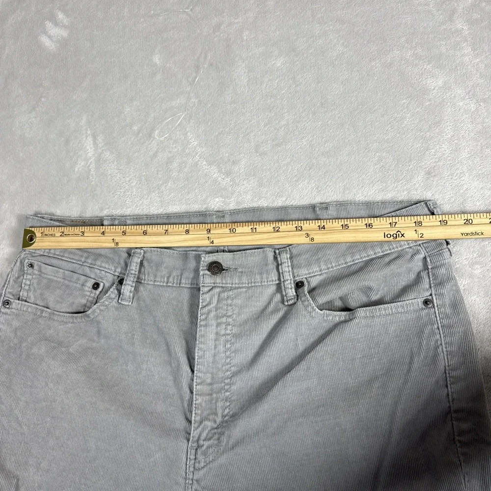 Levi's 511 Pants Corduroy Slim Light Gray Stretch Men's Size 38X32 - Picture 5 of 10